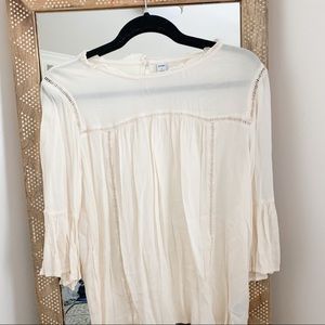 Old Navy White Peasant Top